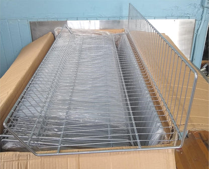 8 UNITS BN GRAND+BENEDICTS OPEN END COMMERCIAL RACK BASKETS - 16inx48in FREESHIP