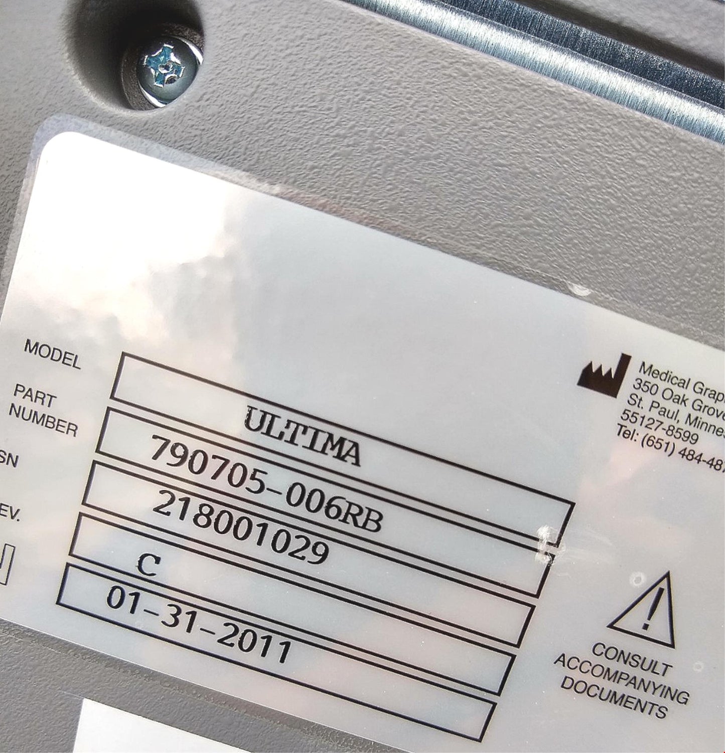 MEDGRAPHICS ULTIMA 790705-006RB SERIES CARDIORESPIRATORY DIAGNOSIS FREE SHIP