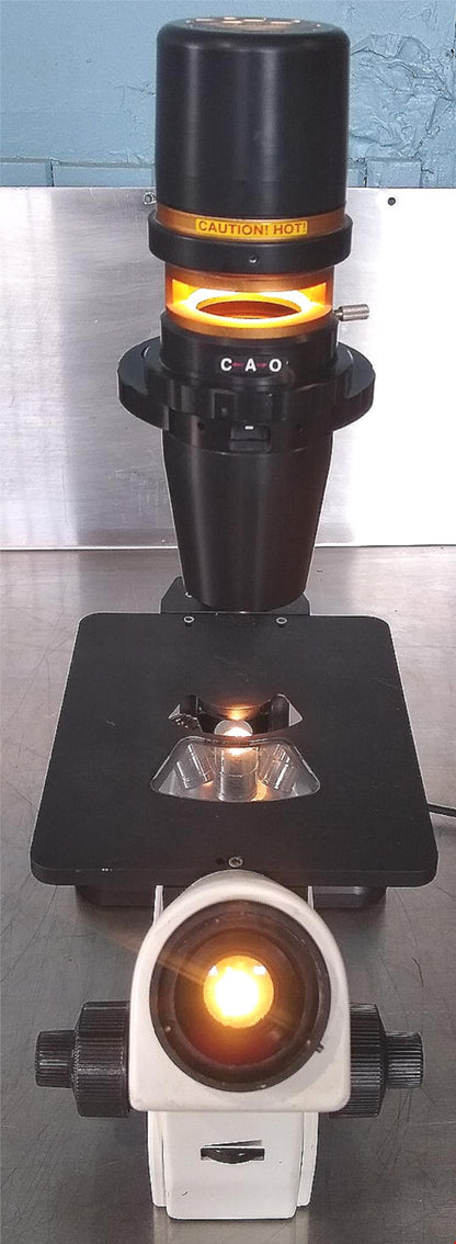 FISHER SCIENTIFIC Cat 12-560-45 MICROMASTER INVERTED PHASE MICROSCOPE FREE SHIP