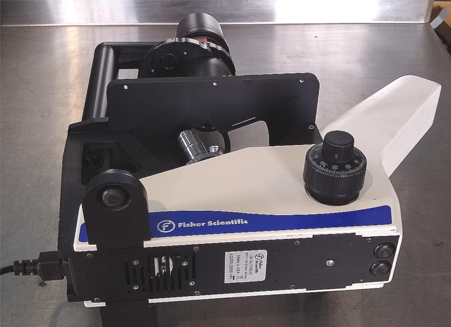 FISHER SCIENTIFIC Cat 12-560-45 MICROMASTER INVERTED PHASE MICROSCOPE FREE SHIP