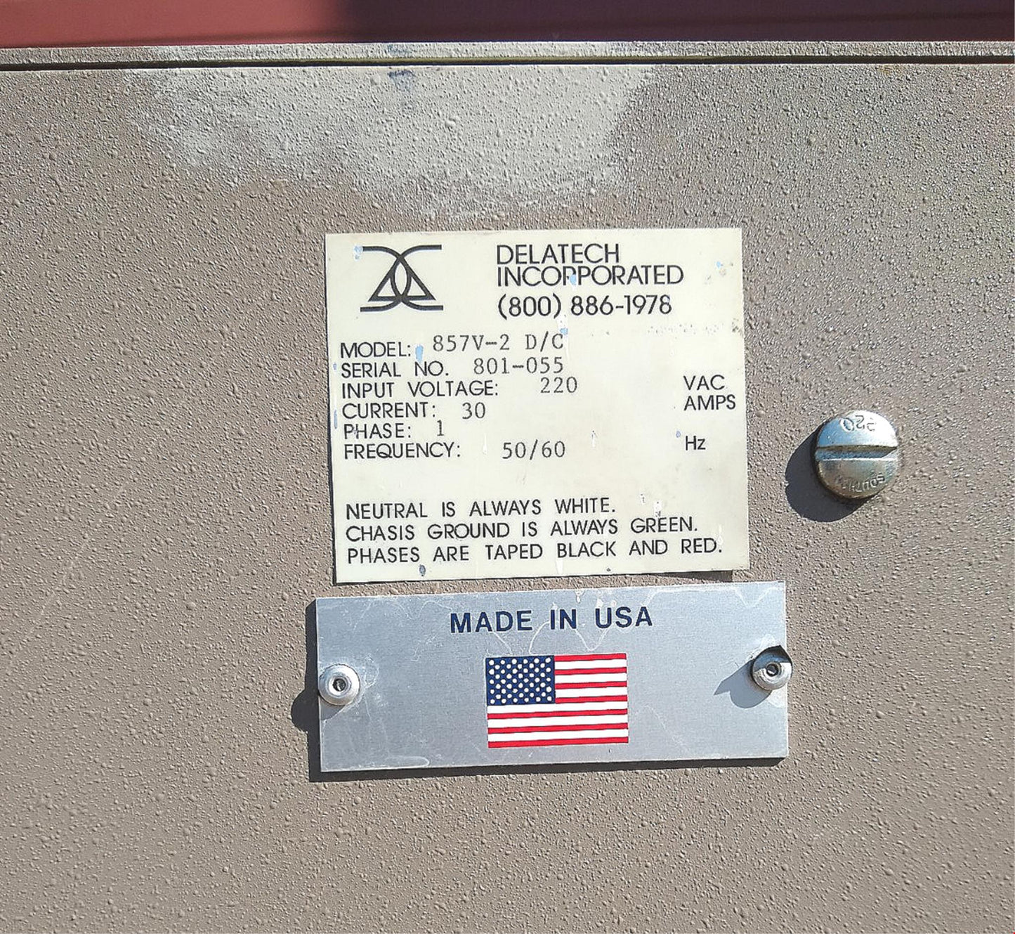 DELATECH® 857V2 VAPOR DEPOSITION CVD EXHAUST GAS SCRUBBER 90DayWarranty FRESHIP