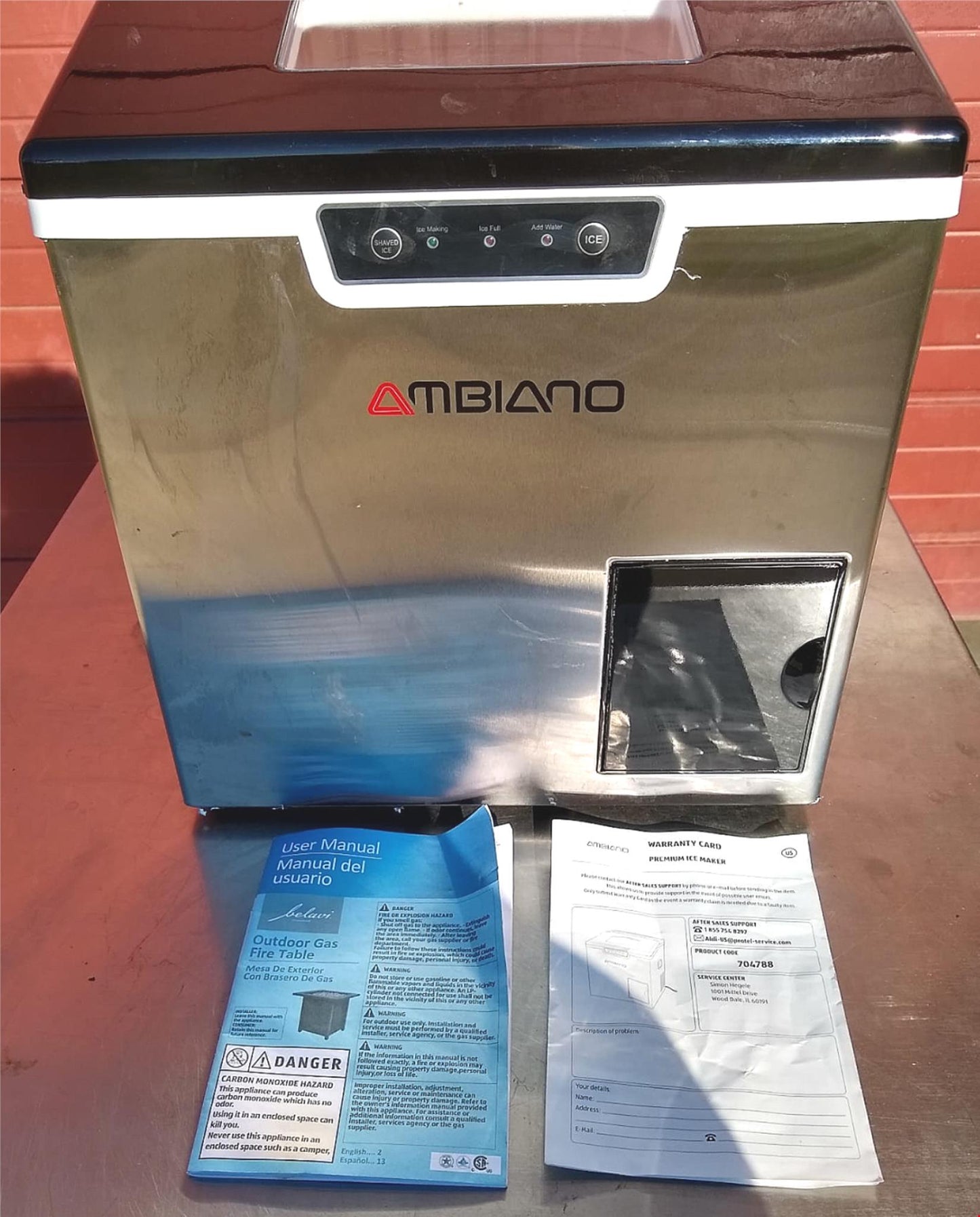 BRAND NEW IN BOX AMBIANO (ALDI) HOUSEHOLD COUNTERTOP PREMIUM ICE MAKER FREE SHIP