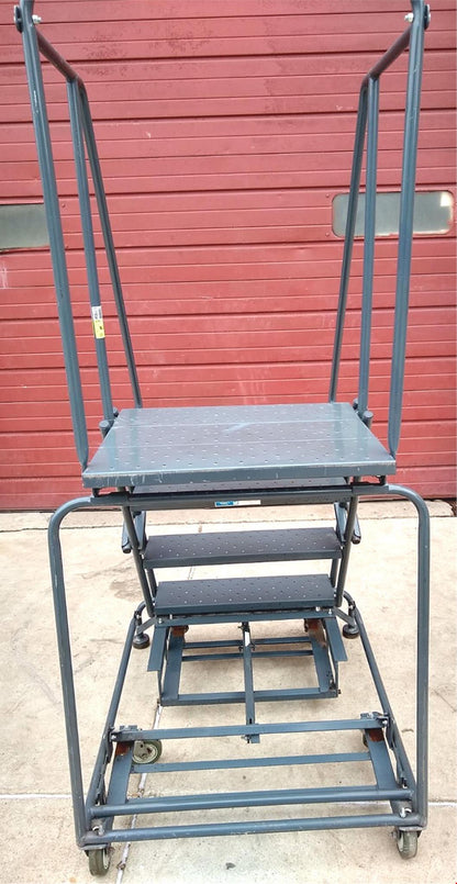 BALLYMORE 4STEP 40"High 450lbsCAPACITY FOUR WHEELED ROLLING STEP LADDER FREESHIP