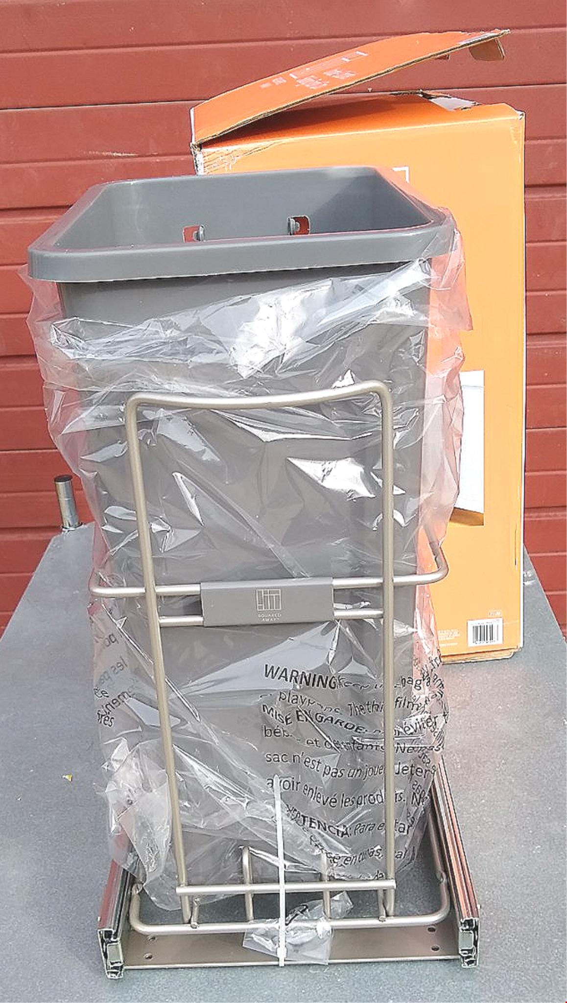 SQUARED AWAY 10x16x19" UNDER CABINET SLIDING TRASH CAN 90DAYWARRANTY FREE SHIP