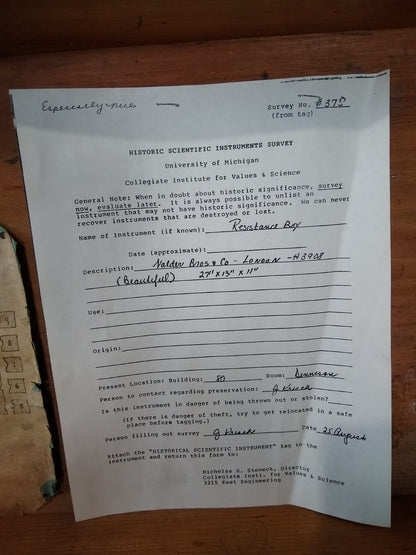 VINTAGE HISTORIC NALDER BROS of LONDON POTENTIOMETER RESISTANCE BOX 27"x13"x11"