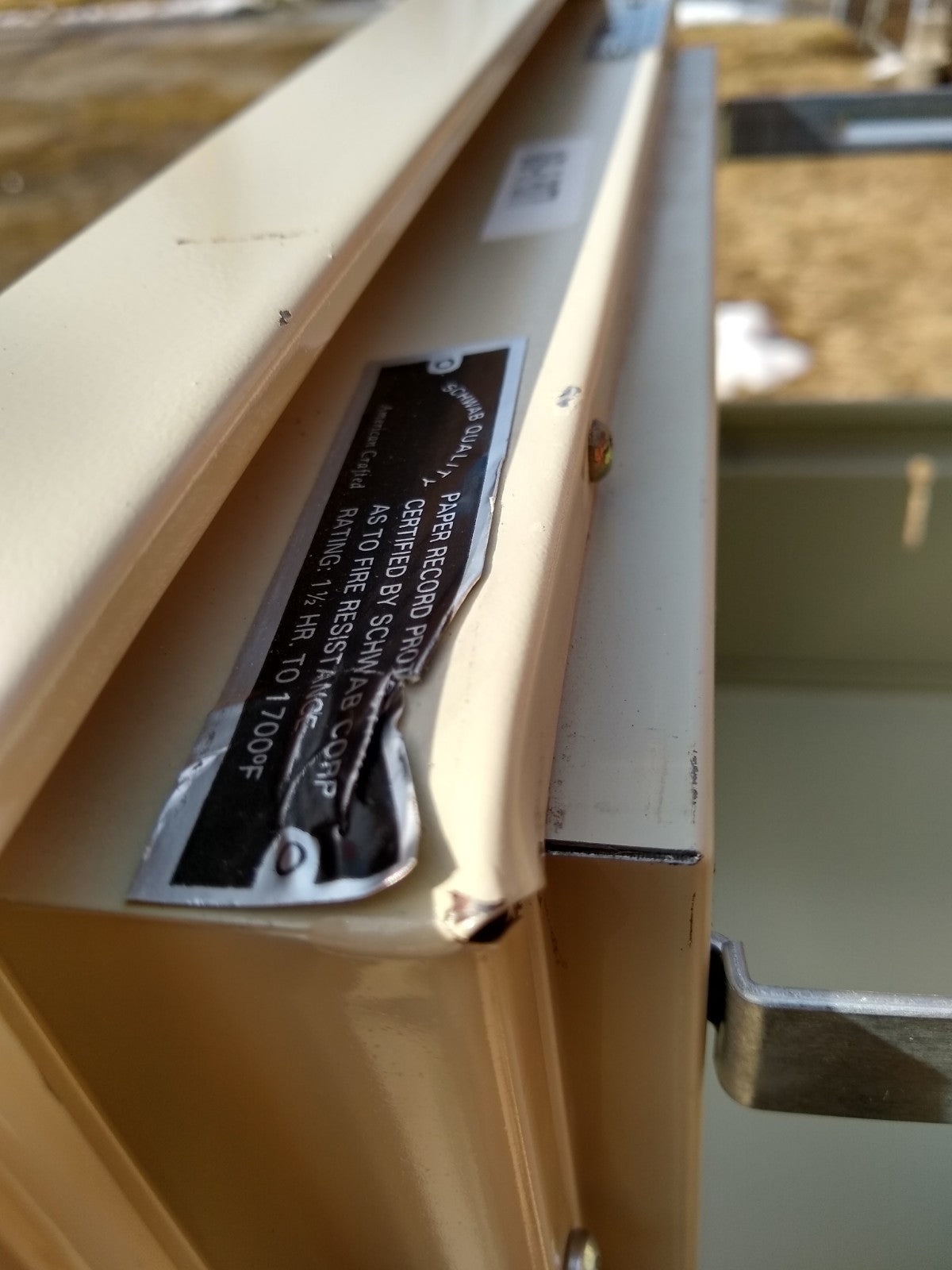 SCHWAB 5000 FIRE PROOF FILE CABINET with KEY PERFECT CONDITION FREE SHIP