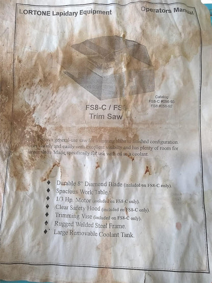 LORTONE FS8 LAPIDARY TRIM SAW POLISHER WATCH VIDEO FREE SHIP