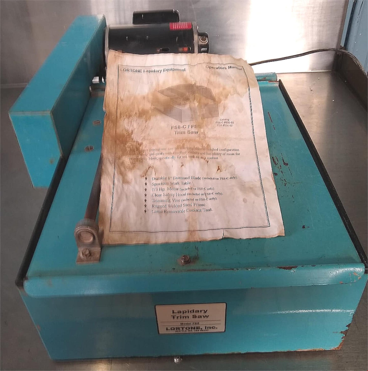 LORTONE FS8 LAPIDARY TRIM SAW POLISHER WATCH VIDEO FREE SHIP