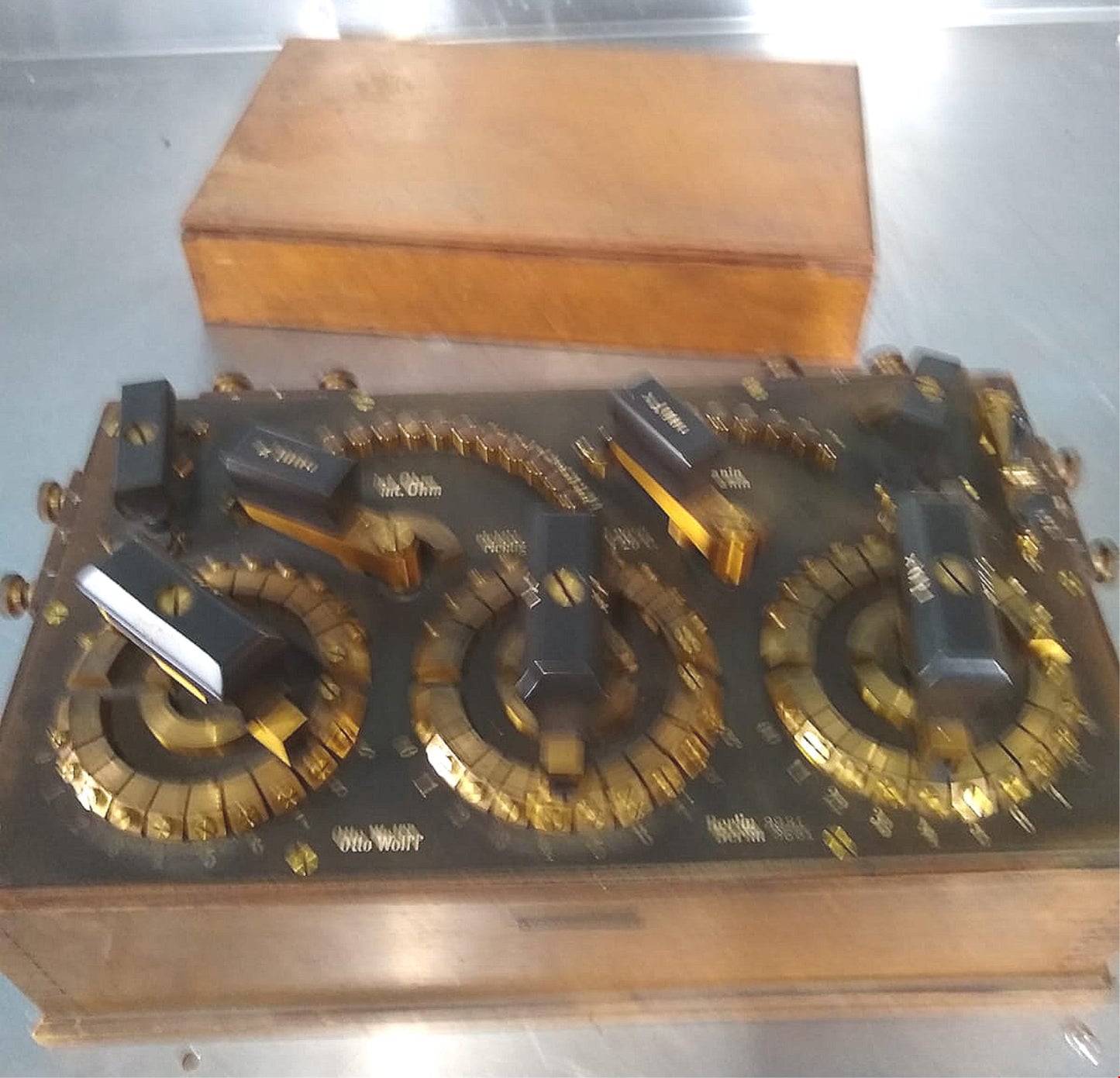 VINTAGE 1911 OTTO WOLFF HISTORIC BERLIN POTENTIOMETER RESISTANCE BOX 17"x9.5"x8"
