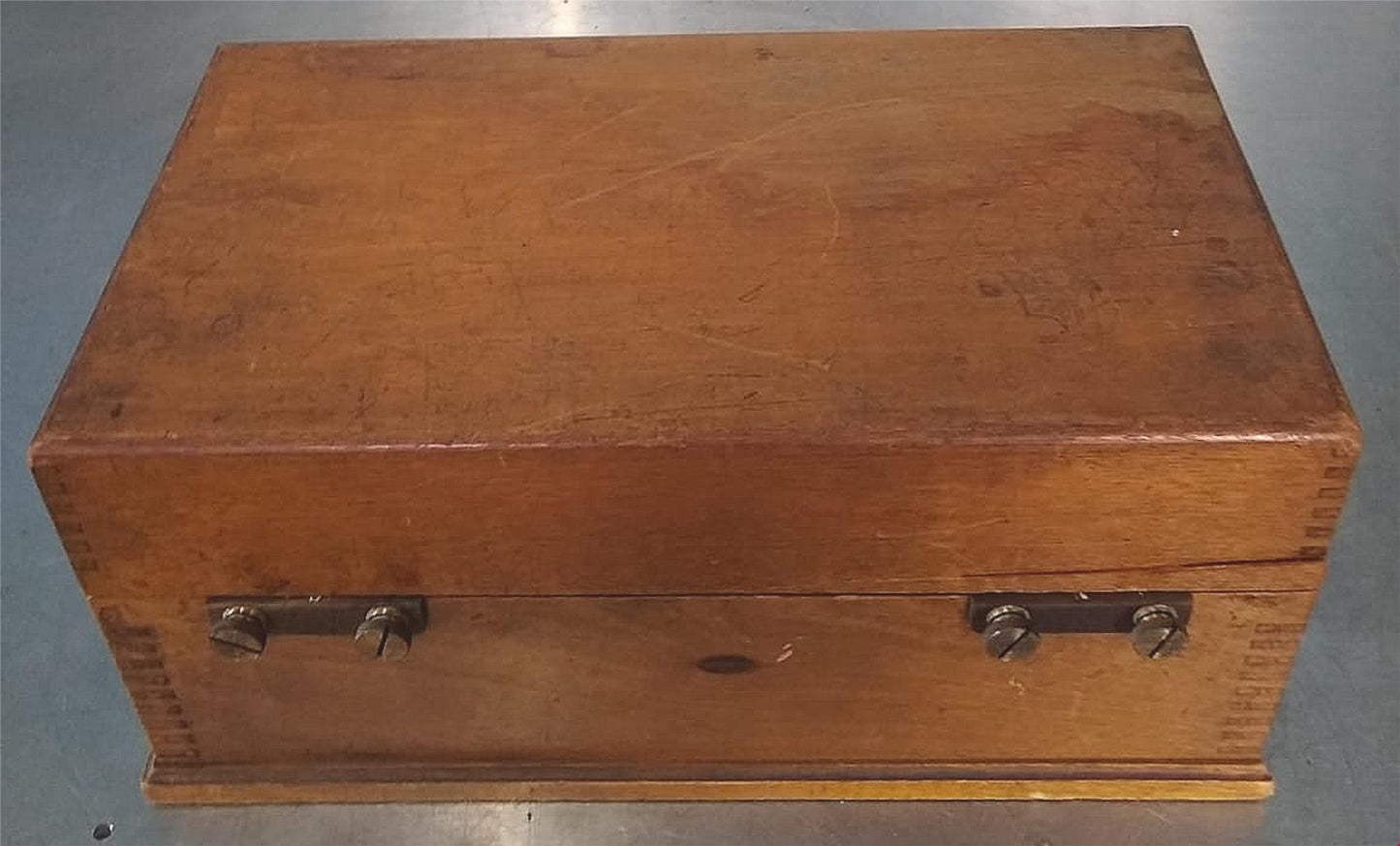 VINTAGE 1911 OTTO WOLFF HISTORIC BERLIN POTENTIOMETER RESISTANCE BOX 17"x9.5"x8"
