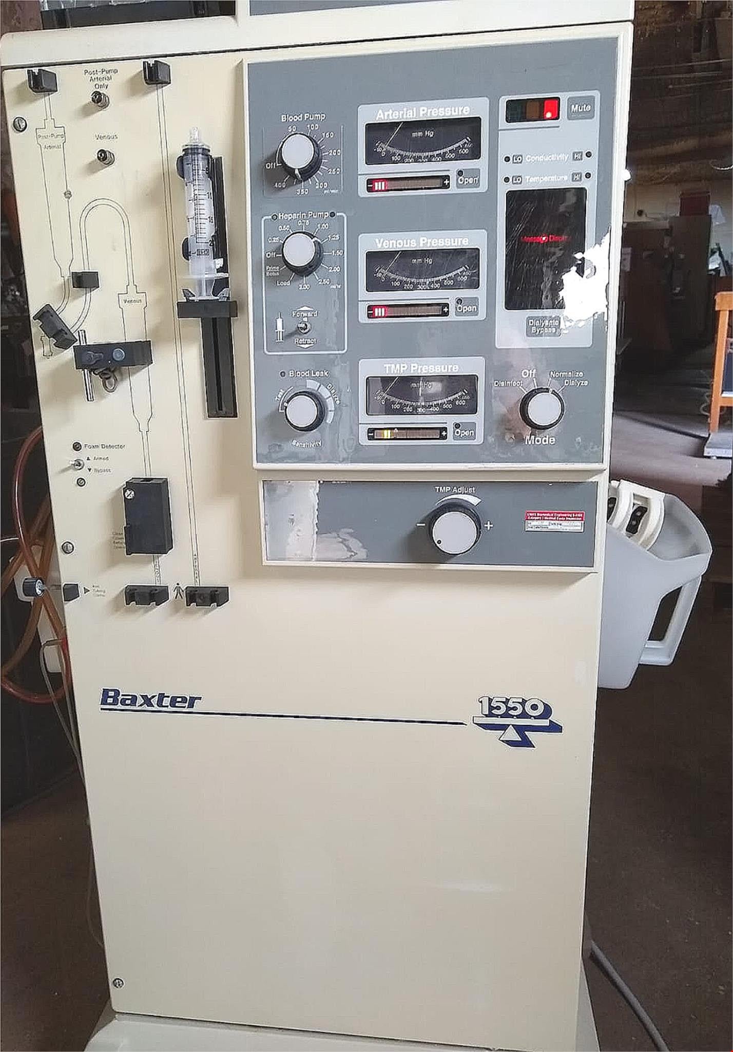 B BRAUN® 1550 HEMODIALYSIS MACHINE 5M5538R POWERS ON FINE FREE COMMERCIAL SHIPIN