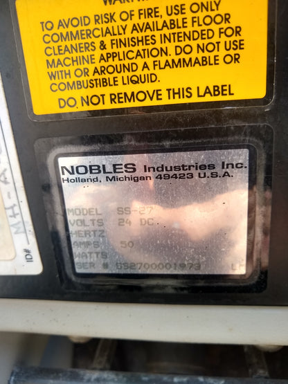 NOBLES 2701 SPEED SCRUB 27" FLOOR SCRUBBER BATTERIES CHARGER WARRANTY FREE SHIP