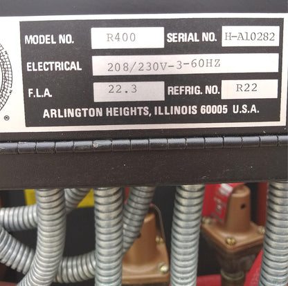 HASKRIS R400 WATERCOOL 3PHASE CHILLER FLOW HEAT EXCHANGER RECIRCULATING WARRANTY