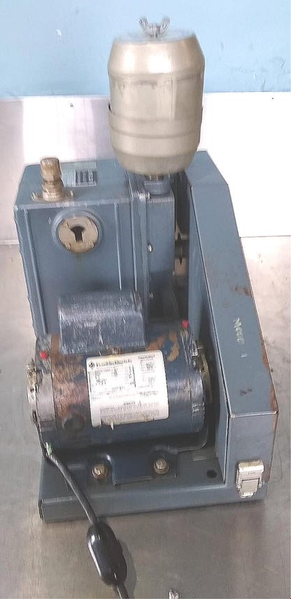 WARRANTY WELCH BELT DRIVEN DUOSEAL MODEL 1402 VACCUM PUMP 1x10⁻⁴ torr WATCHVIDEO