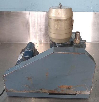 WARRANTY WELCH BELT DRIVEN DUOSEAL MODEL 1402 VACCUM PUMP 1x10⁻⁴ torr WATCHVIDEO