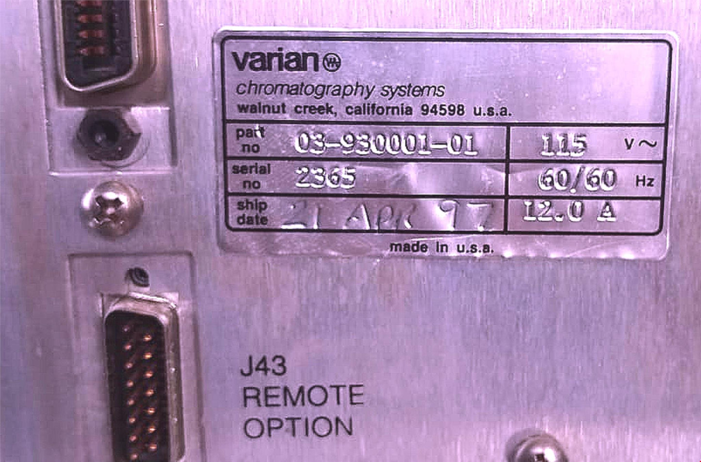 VARIAN STAR 3400-CX DEDICATED CAPILARY LAB GC GAS CHROMATOGRAPHY FREE SHIPPING