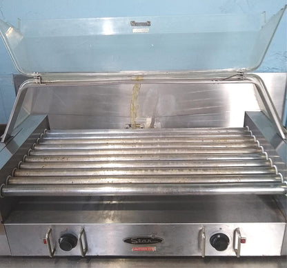 STAR MODEL 45 DOUBLE DECK HOT DOG ROLLER with HOOD WATCH VIDEO FREE SHIPPING