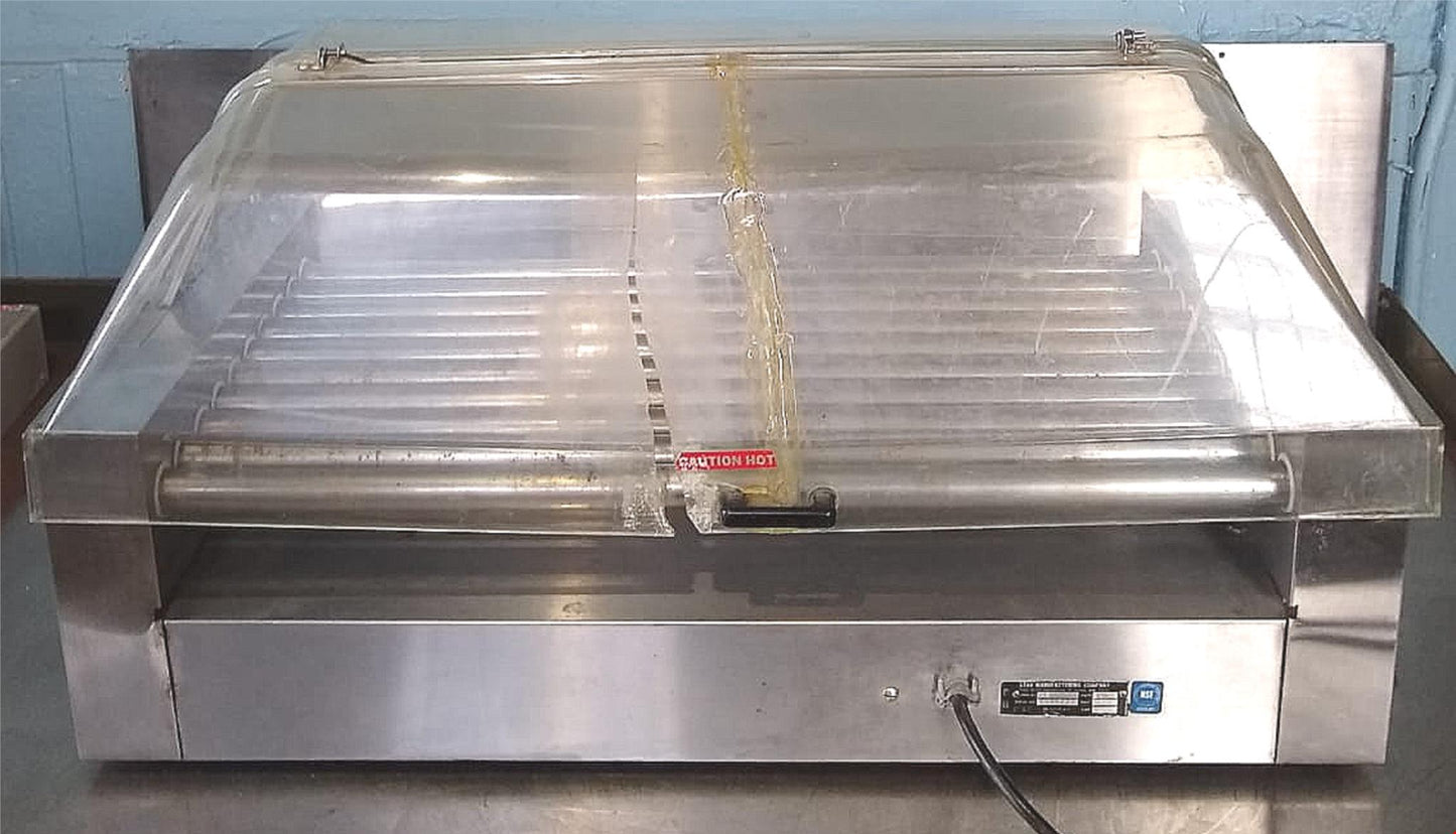 STAR MODEL 45 DOUBLE DECK HOT DOG ROLLER with HOOD WATCH VIDEO FREE SHIPPING