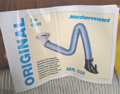 NEDERMAN 8'FOOT SERIES 535 FUME EXTRACTOR ARM HOOD SNORKEL EXHAUST FREE SHIP