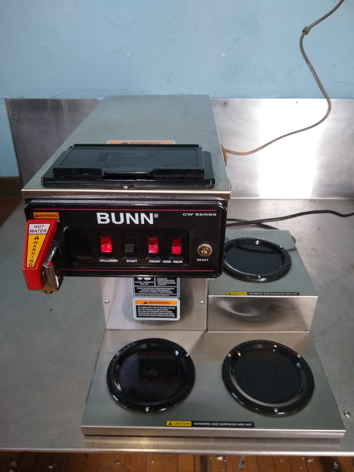 BUNN-O-MATIC 3 WARMER POUR OVER COFFEE BREWER MODEL UP17-3 w/SPOUT FREE SHIPPING