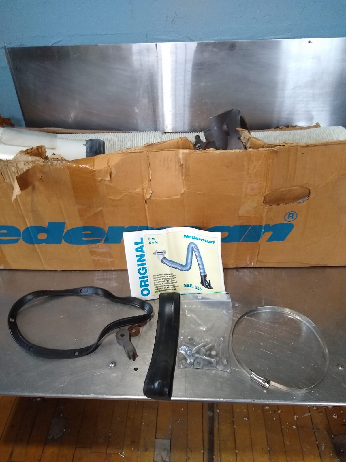 NEDERMAN 8'FOOT SERIES 535 FUME EXTRACTOR ARM HOOD SNORKEL EXHAUST FREE SHIP