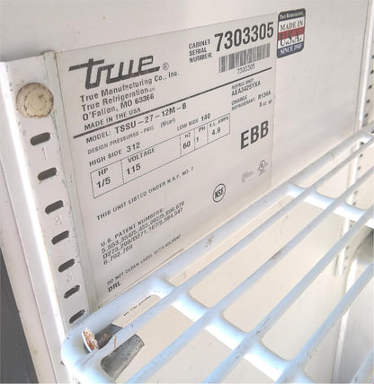 TRUE TSSU-27-12M-B 1 DOOR SANDWICH PIZZA PREP TABLE 3 TRAYS & CASTERS FREE SHIP