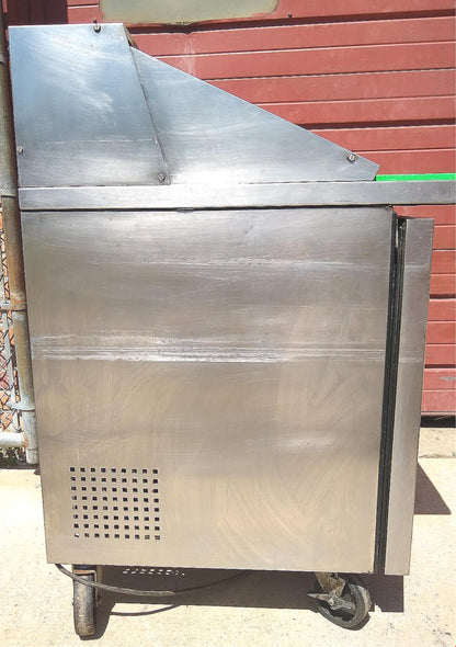 TRUE TSSU-27-12M-B 1 DOOR SANDWICH PIZZA PREP TABLE 3 TRAYS & CASTERS FREE SHIP