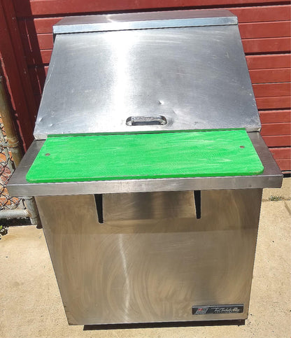 TRUE TSSU-27-12M-B 1 DOOR SANDWICH PIZZA PREP TABLE 3 TRAYS & CASTERS FREE SHIP