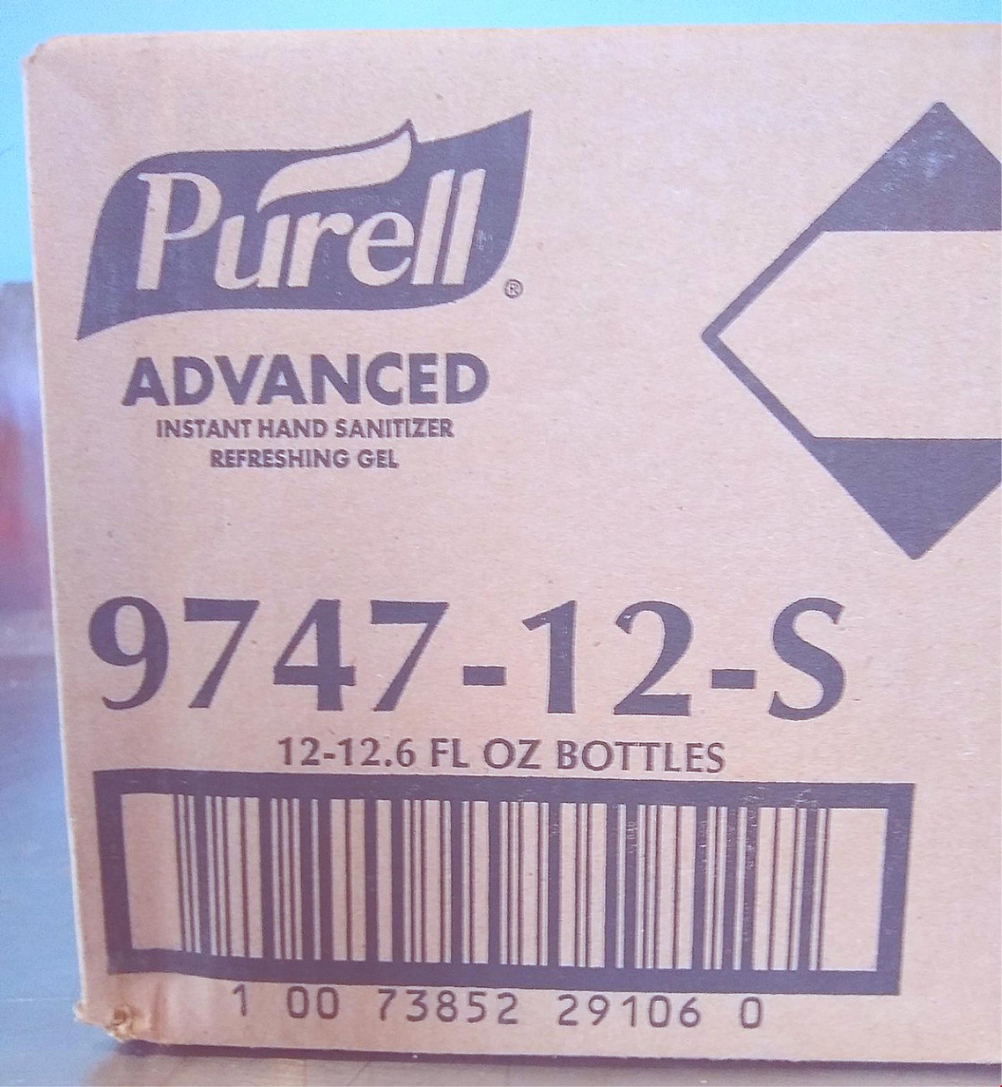 BOX TWELVE BOTTLE PURELL 9747-12-2 ADVANCE FLIP-CAP GEL HAND SANITIZER FREE SHIP