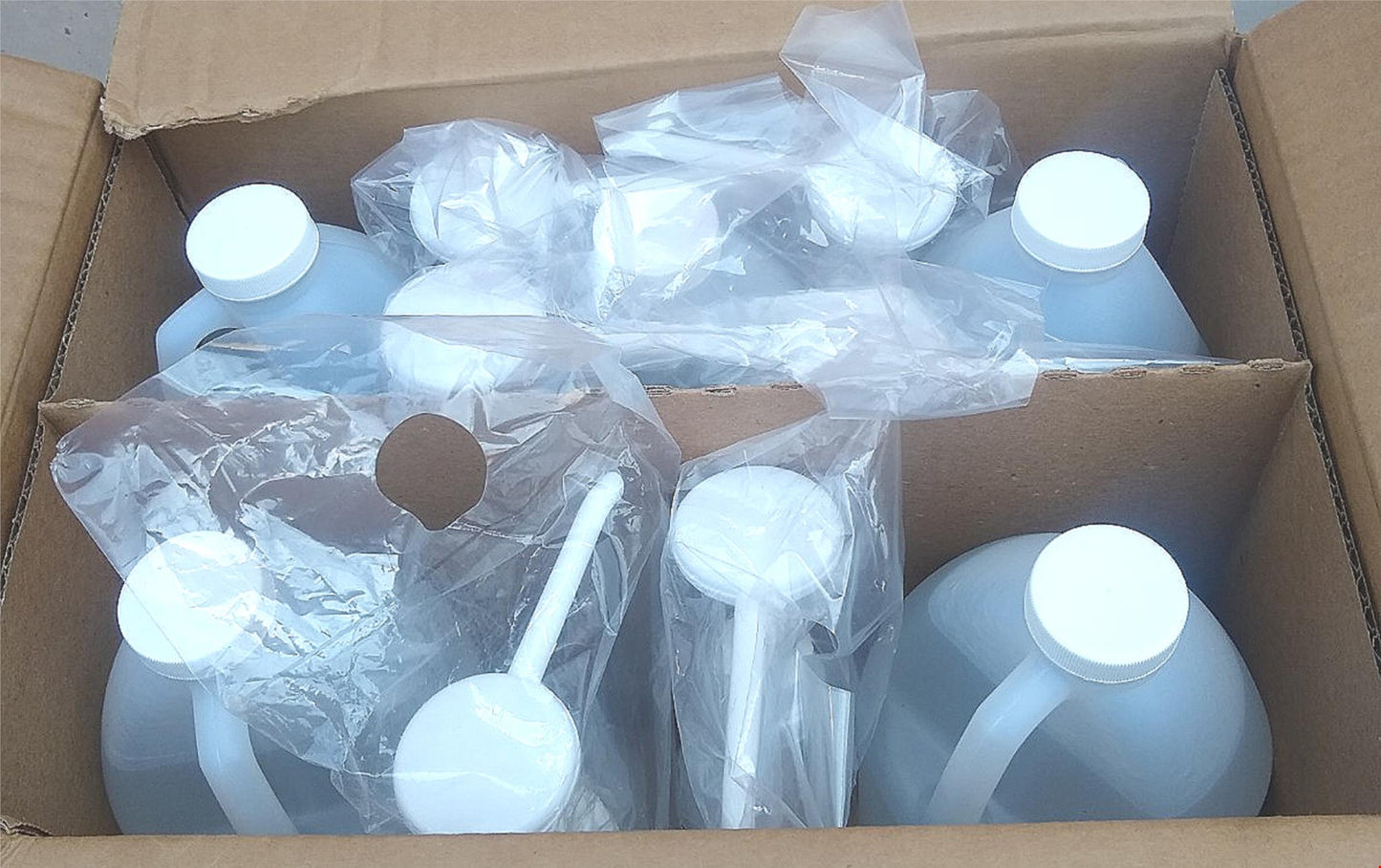 CARTON with SIX 1/2 GALLON BOX SANI CLEAN HAND SANITIZER LEMON SCENTED FREE SHIP