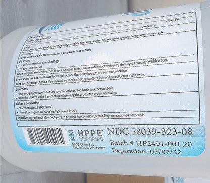 CARTON with SIX 1/2 GALLON BOX SANI CLEAN HAND SANITIZER LEMON SCENTED FREE SHIP