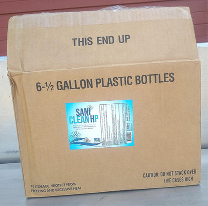 CARTON with SIX 1/2 GALLON BOX SANI CLEAN HAND SANITIZER LEMON SCENTED FREE SHIP