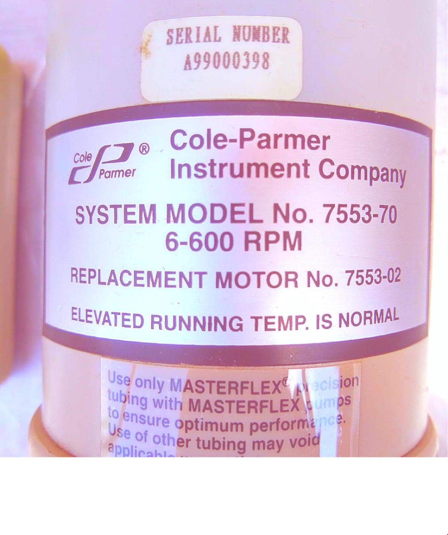 MASTERFLEX L/S EASY-LOAD MODEL 7518-10 & 2 PUMP HEADS 90DAY-WARRANTY WATCH VIDEO