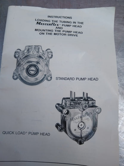 MASTERFLEX L/S EASY-LOAD MODEL 7518-10 & 2 PUMP HEADS 90DAY-WARRANTY WATCH VIDEO