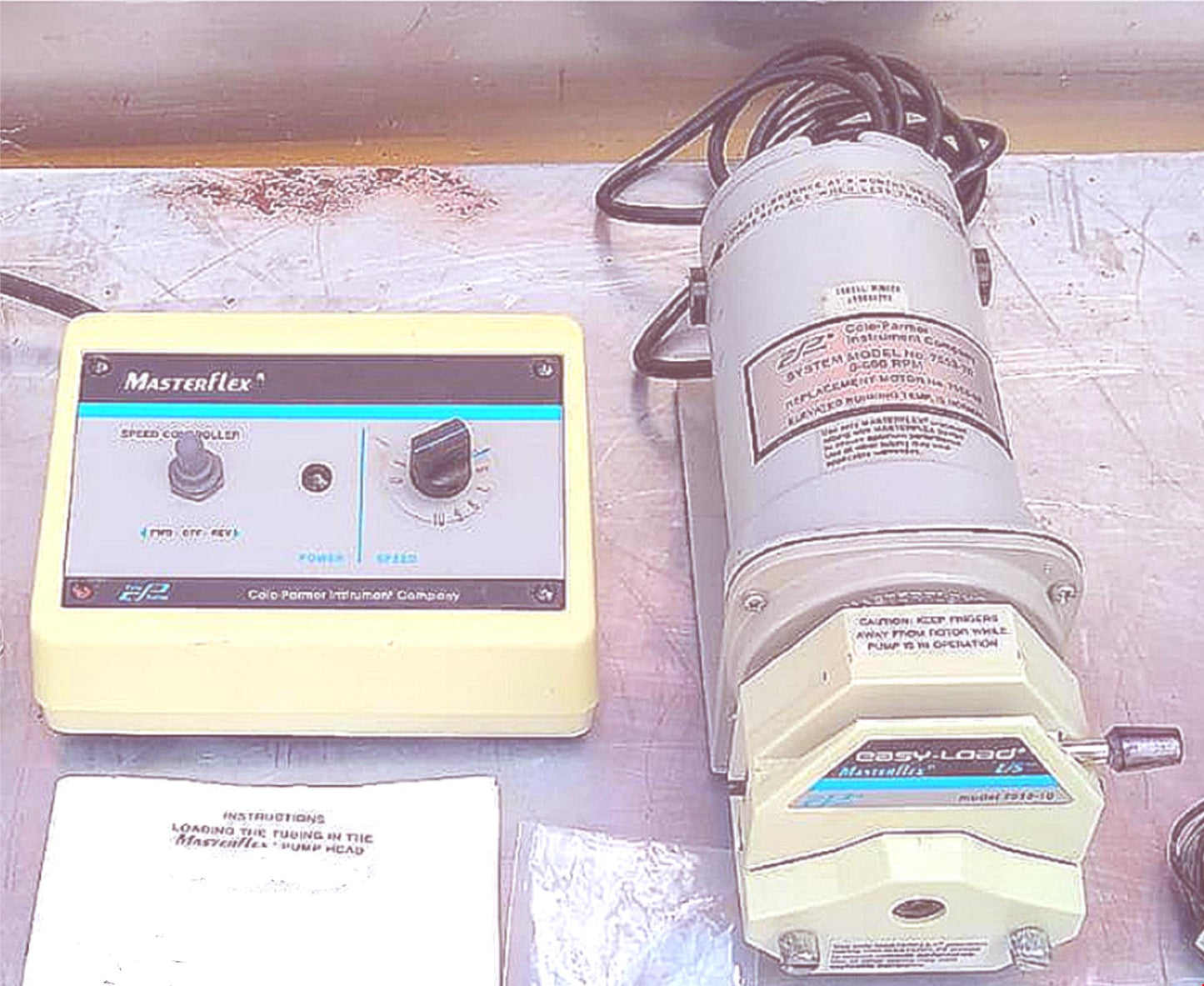 MASTERFLEX L/S EASY-LOAD MODEL 7518-10 & 2 PUMP HEADS 90DAY-WARRANTY WATCH VIDEO