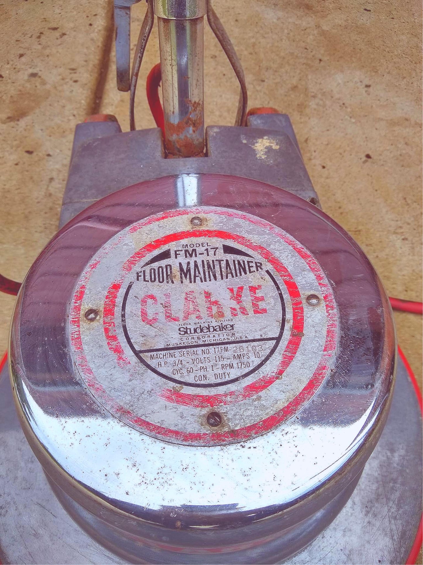 NILFISK CLARKE HEAVY DUTY 17" COMMERCIAL FM-17 FLOOR MACHINE WATCHVIDEO FREESHIP