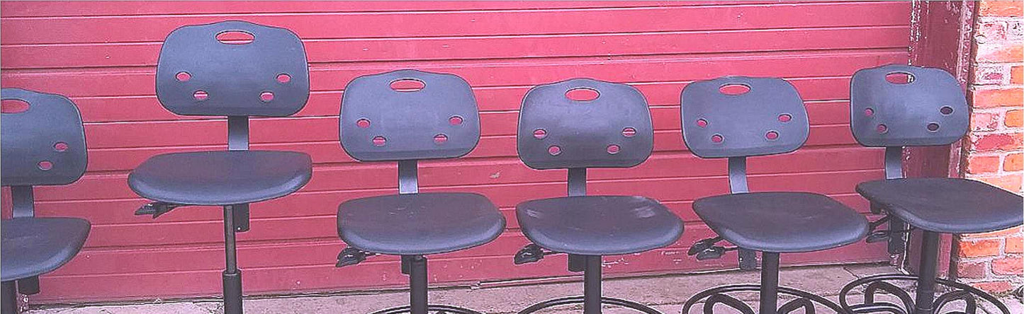 LOT of 8 BIO-FIT BLACK STOOL OFFICE MEDICAL CLINIC EXAM STOOLs CHAIRs FREESHIP