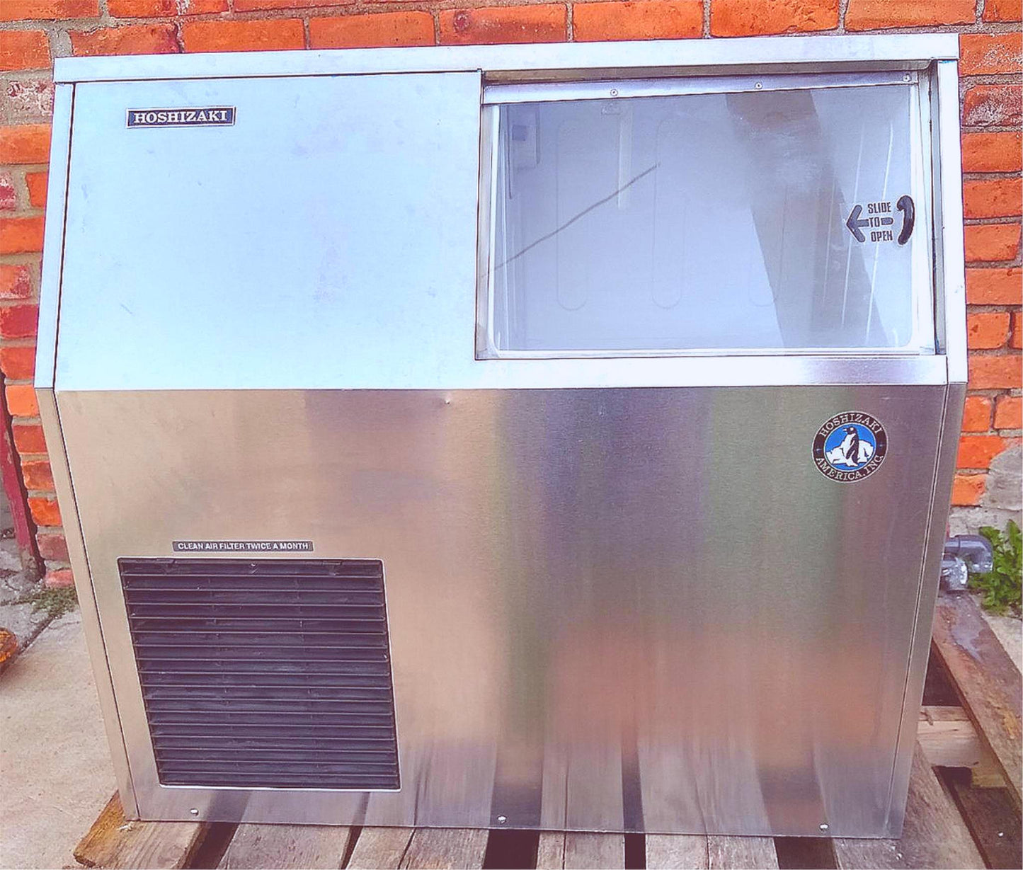 HOSHIZAKI F-300BAF 300lbs/Day AIR COOLED FLAKE ICE MAKER & STORAGE BIN FREE SHIP