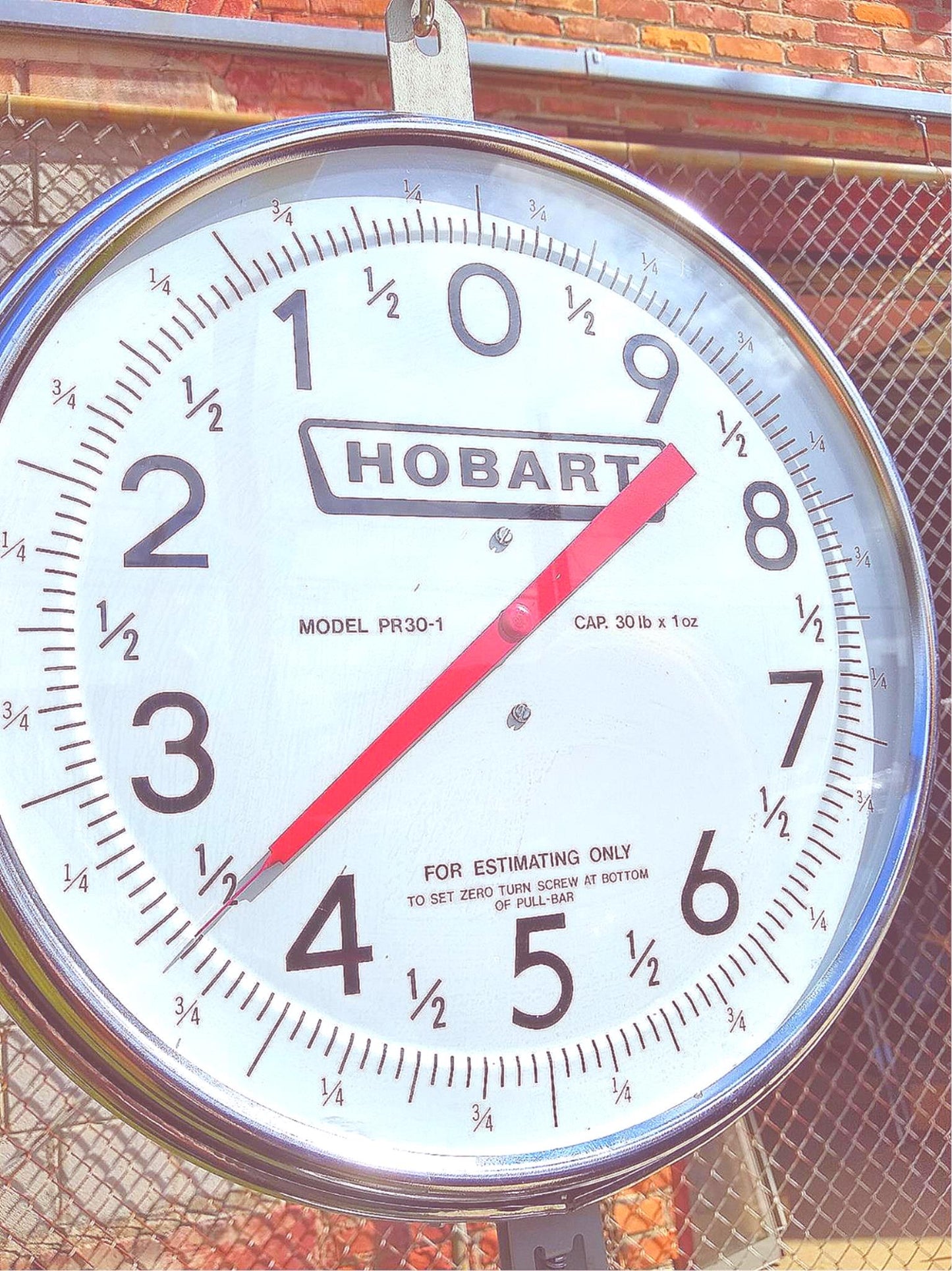 HOBART PR30-1 30LB 1-oz COMMERCIAL DUAL FACE HANGING DIAL ANALOG SCALE FREE SHIP