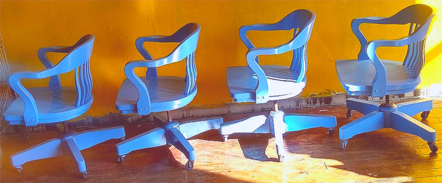 LOT 8 JASPER 980A GROUP BOSTON SOLID MAPLE WOOD SWIVEL OFFICE ARMCHAIRs FREESHIP