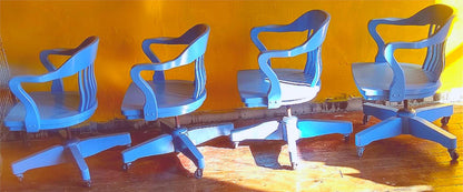 LOT 8 JASPER 980A GROUP BOSTON SOLID MAPLE WOOD SWIVEL OFFICE ARMCHAIRs FREESHIP