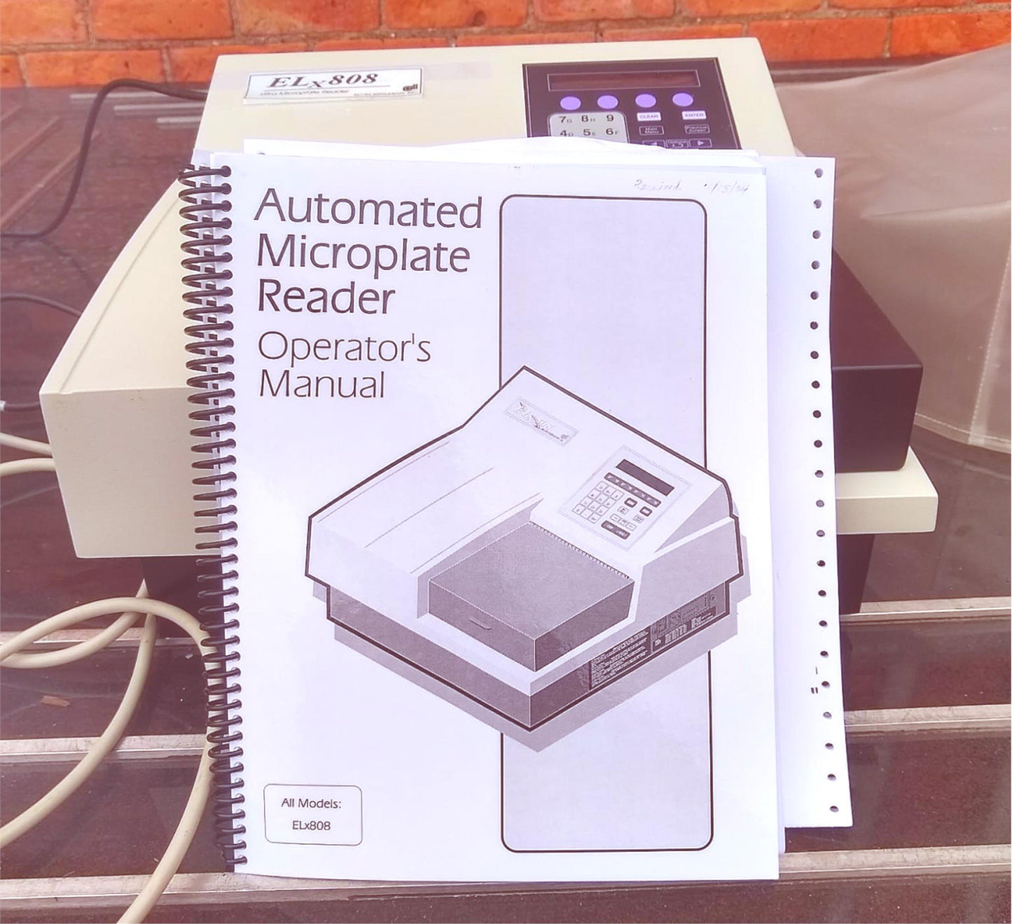 BIOTEK ELX808-IU ULTRA 96-WELL ABSORBANCE MICROPLATE READER MANUAL FREE SHIP