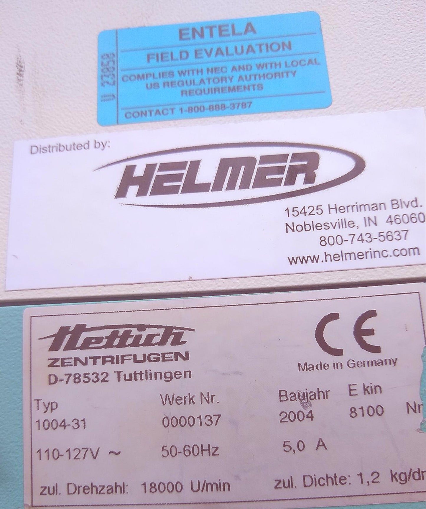 100% 90-DAY-WARRANTY HETTICH EBA 21 CENTRIFUGE 1118-01 ROTOR FREE SHIP