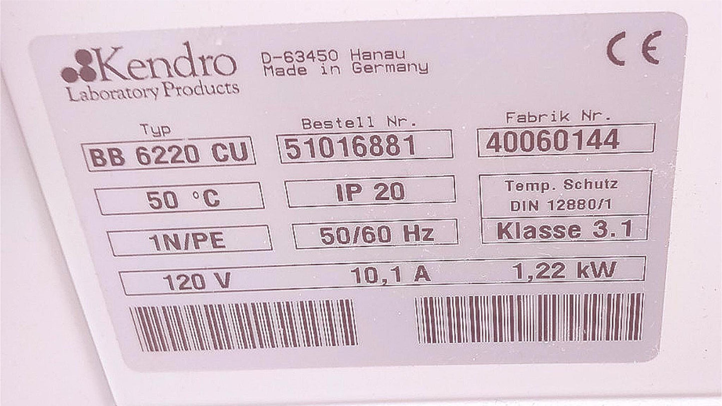 KENDRO™ BB-6220-CU CO₂ INCUBATOR CART 6-COPPER-SHELVES 90-DAY-WARRANTY FREE-SHIP