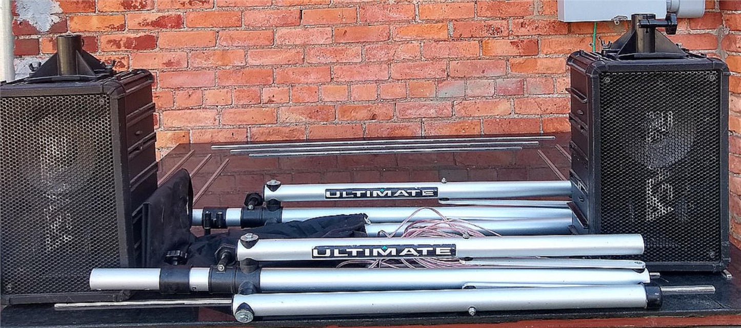 RAMSA SPEAKERS AND ULTIMATE POLE STANDS