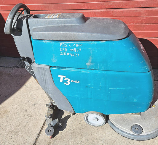WARRANTY TENNANT T3 FAST20 WALKBEHIND BATTERY FLOOR SCRUBBER WATCHVIDEO FREESHIP