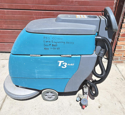 WARRANTY TENNANT T3 FAST WALKBEHIND BATTERY FLOOR SCRUBBER WATCH VIDEO FREE SHIP