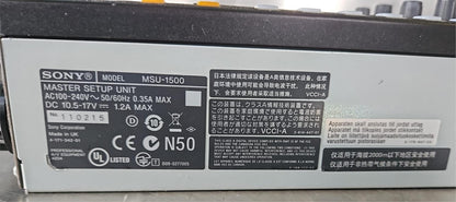100%WARRANTY SONY MSU-1500 MASTER SETUP CONTROL VERTICALUNIT WATCHVIDEO FREESHIP