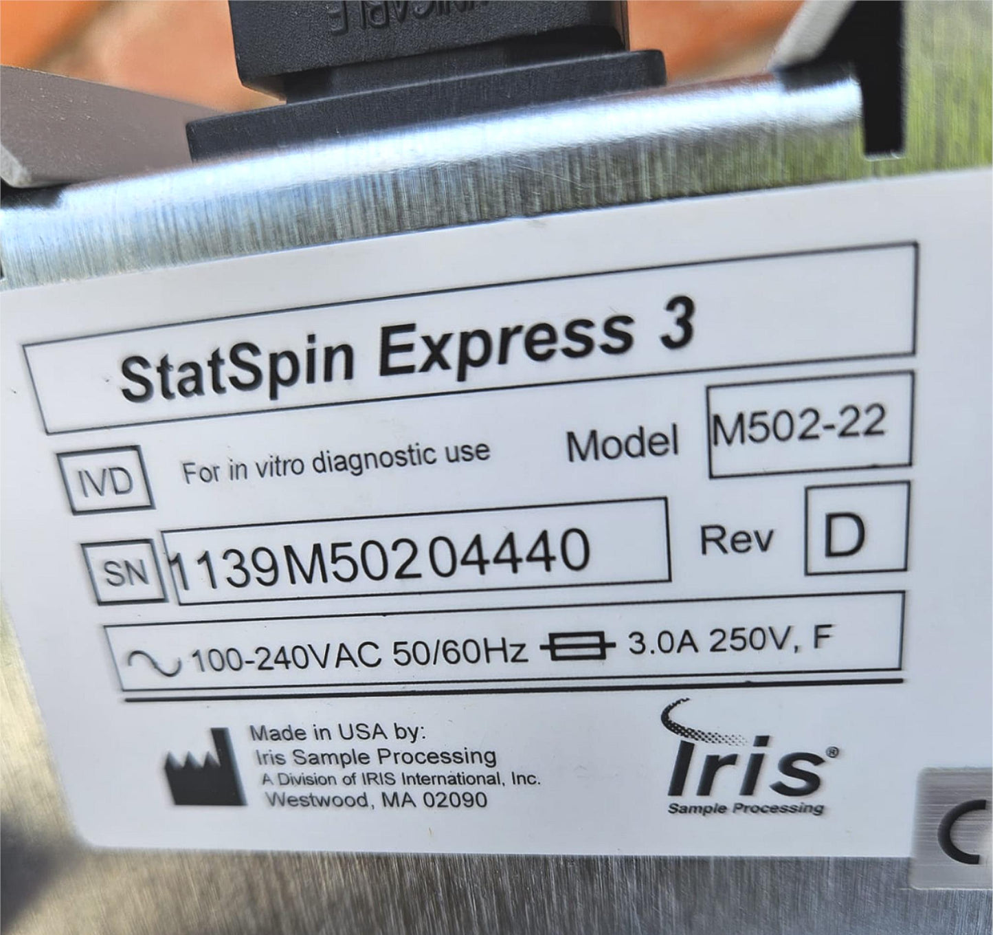 WARRANTY HEMOCUE STATSPIN EXPRESS 3 PLASMA SERUM CENTRIFUGE WATCH-VIDEO FREESHIP