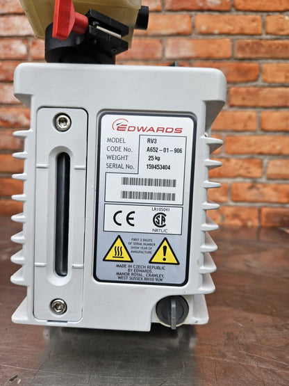 90DAYWARRANTY 220Volt EDWARDS 3 ROTARY VANE 2.3CFM VACUUM PUMP FILTER WATCHVIDEO